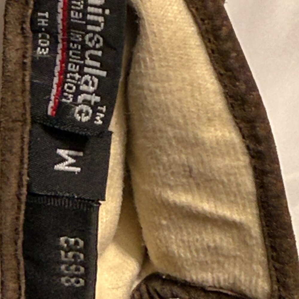 Wilsons Leather Brown Suede Thinsulate Gloves - Woman’s Size Medium - Picture 5 of 7